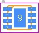 ATTINY5-MAHR - Microchip PCB footprint - Small Outline No-lead - Small Outline No-lead - 8MA4