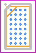 STM8L152K8Y6TR - STMicroelectronics PCB footprint - BGA - BGA - WLCSP32 - 32-ball, 1.913 x 3.329 mm, 0.4 mm pitch wafer level chip scale