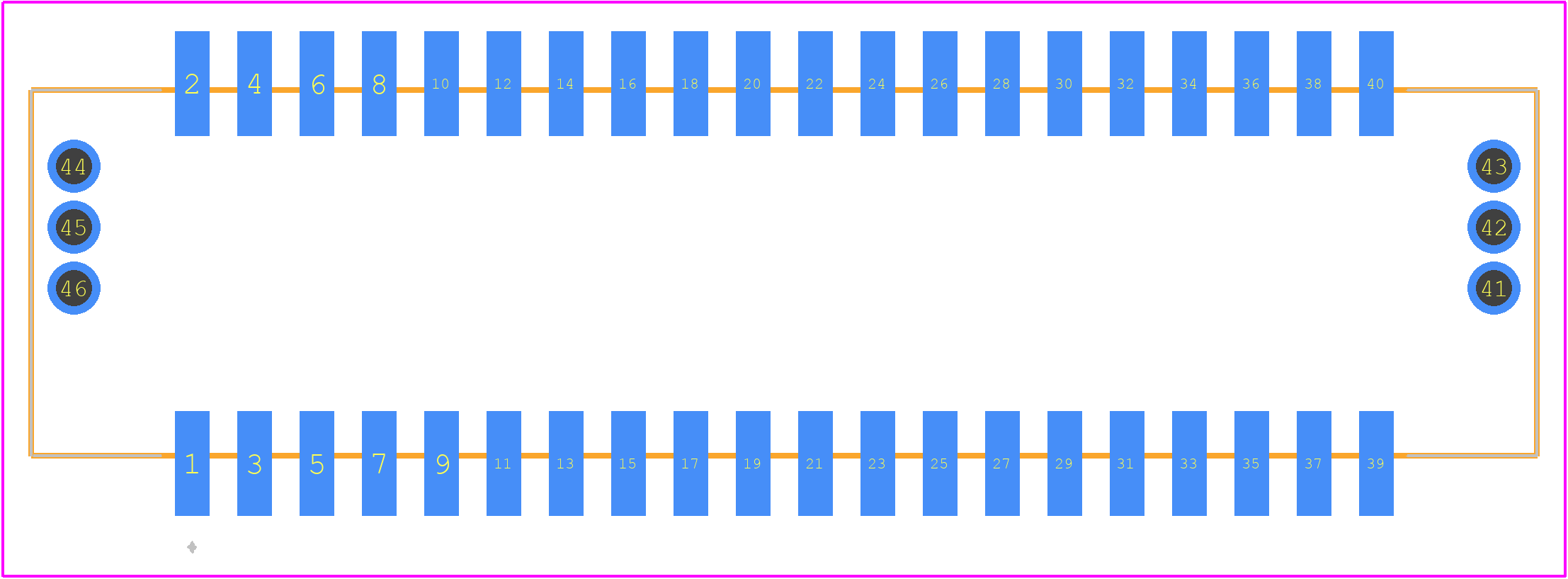 GT25-40DP-2.2V(01) - Hirose PCB footprint - Other - Other - GT25-40DP-2.2V(01)-3