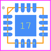 M41T65Q6F - STMicroelectronics PCB footprint - Quad Flat No-Lead - Quad Flat No-Lead - M41T65Q6F