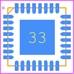 DP83822IFRHBT - Texas Instruments PCB footprint - Quad Flat No-Lead - Quad Flat No-Lead - RHB-(S-PVQFN-N32)
