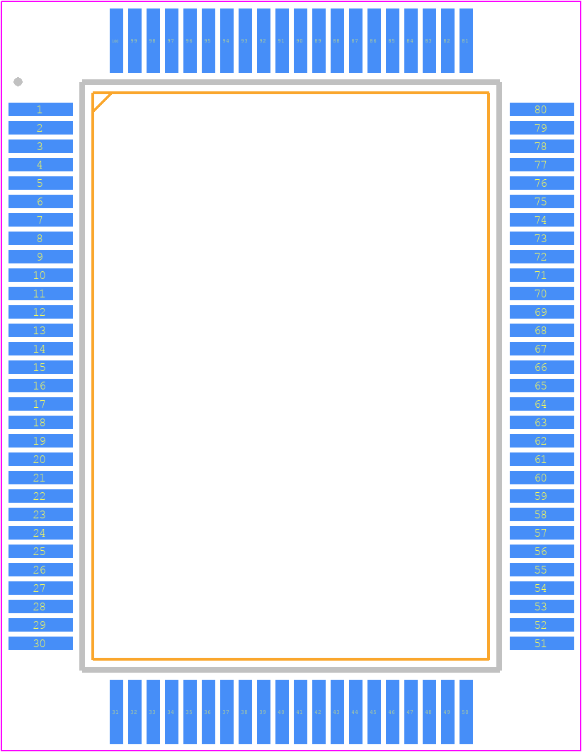ML9470-12GAZ0AA - ROHM Semiconductor PCB footprint - Quad Flat Packages - Quad Flat Packages - ML9470-12GAZ0AA