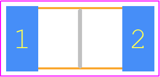 WSLF25121L000FEA - Vishay PCB footprint - Resistor Chip - Resistor Chip - WSLF2512