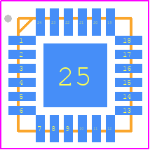 STOTG04ESQTR - STMicroelectronics PCB footprint - Quad Flat No-Lead - Quad Flat No-Lead - STOTG04ESQTR