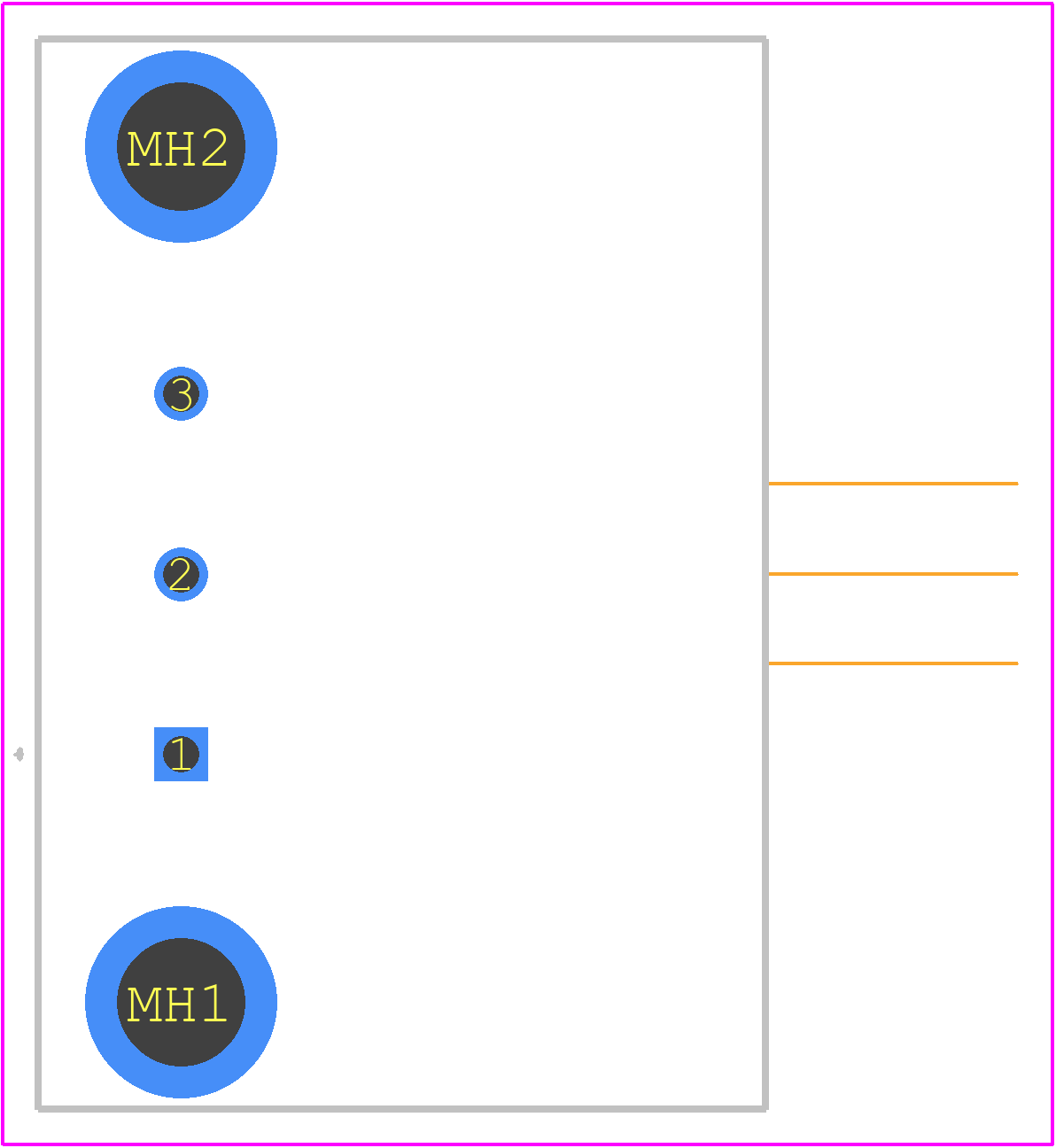 SMS3GE6 - Souriau PCB footprint - Other - Other - SMS3GE6-3