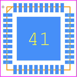 PAM8610TR - Diodes Incorporated PCB footprint - Quad Flat No-Lead - Quad Flat No-Lead - QFN6x6-40