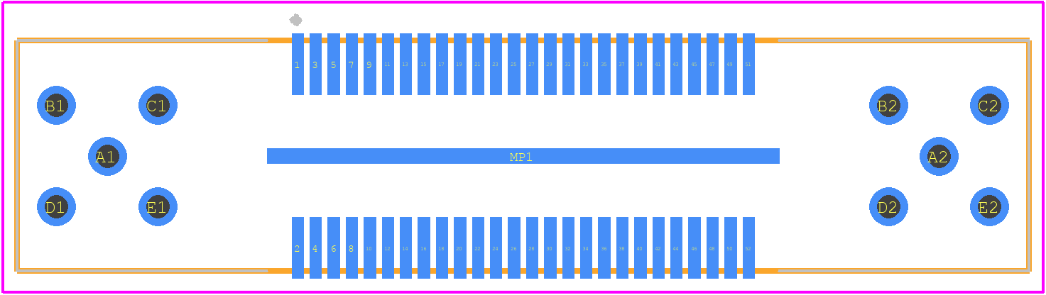 QFS-026-04.25-H-D-RF1 - SAMTEC PCB footprint - Other - Other - QFS-026-04.25-H-D-RF1-3