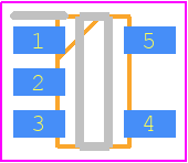 SC189LSKTRT - SEMTECH PCB footprint - SOT23 (5-Pin) - SOT23 (5-Pin) - SC189LSKTRT