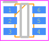 SC310BSKTRT - SEMTECH PCB footprint - SOT23 (6-Pin) - SOT23 (6-Pin) - SOT23 6L