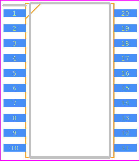 74HC273D(BJ) - Toshiba PCB footprint - Small Outline Packages - Small Outline Packages - SOIC20_2022