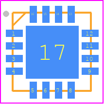 ADG5408BCPZ-REEL7 - Analog Devices PCB footprint - Quad Flat No-Lead - Quad Flat No-Lead - EP