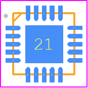 PIC16F527-E/JP - Microchip PCB footprint - Quad Flat No-Lead - Quad Flat No-Lead - PIC16F527-E/JP