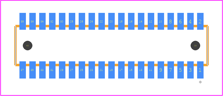 CLE-119-01-G-DV-A - SAMTEC PCB footprint - Other - Other - CLE-119-01-X-DV-A