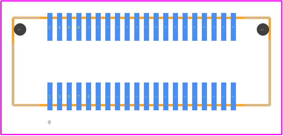 BSE-020-01-L-D-A - SAMTEC PCB footprint - Other - Other - BSE-020-01-L-D-A-2
