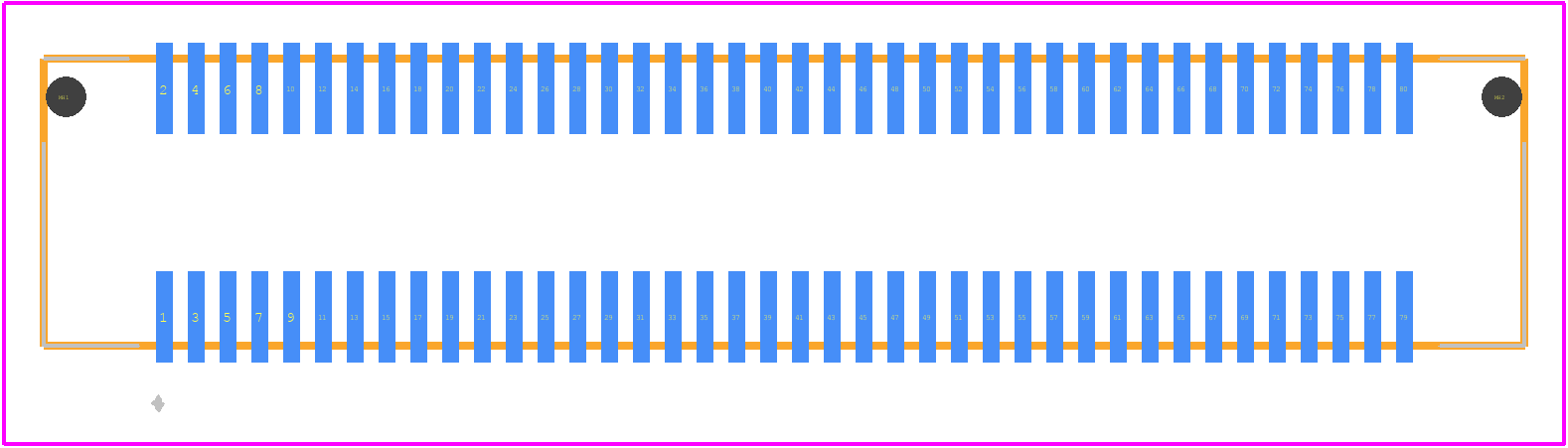 BSE-040-01-F-D-A - SAMTEC PCB footprint - Other - Other - BSE-040-01-F-D-A-2