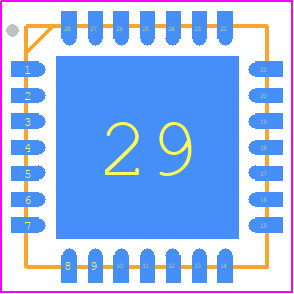DS-SIG60 - Yamar PCB footprint - Quad Flat No-Lead - Quad Flat No-Lead - 28 Lead QFN