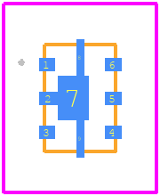 SKY13377-313LF - Skyworks PCB footprint - Other - Other - 6-Pin DFN