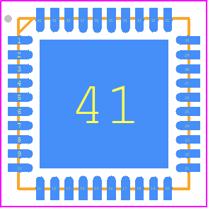 LTC4290BIUJ#PBF - Analog Devices PCB footprint - Quad Flat No-Lead - Quad Flat No-Lead - UJ Package 40-Lead Plastic QFN (6mm × 6mm)