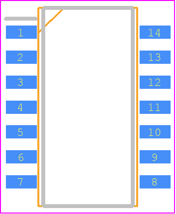RX-8025SA:AA3:ROHS - Epson Timing PCB footprint - Small Outline Packages - Small Outline Packages - SOP-14pin