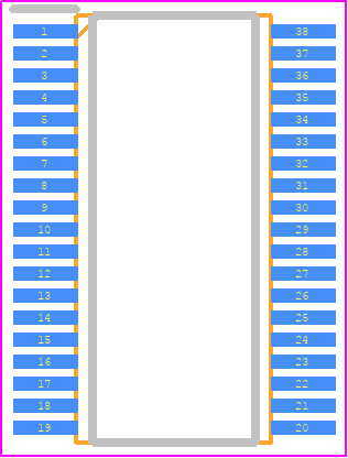 MAX11040KGUU+T - Analog Devices PCB footprint - Small Outline Packages - Small Outline Packages - U38+3-1