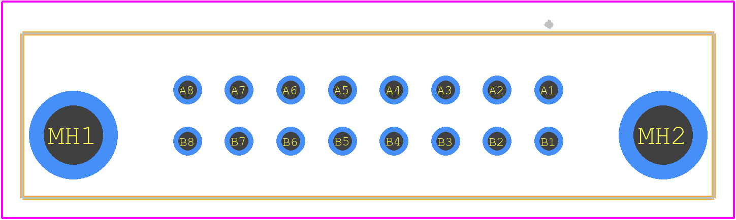 PCN10C-16S-2.54DSA(72) - Hirose PCB footprint - Other - Other - PCN10C-16S-2.54DSA(72)