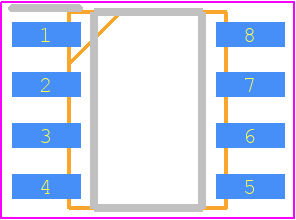 LYT7504D - Power Integrations PCB footprint - SOT23 (8-Pin) - SOT23 (8-Pin) - SO-8D