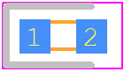 SML-D12D8WT86C - ROHM Semiconductor PCB footprint - LEDs Chip - LEDs Chip - 0603