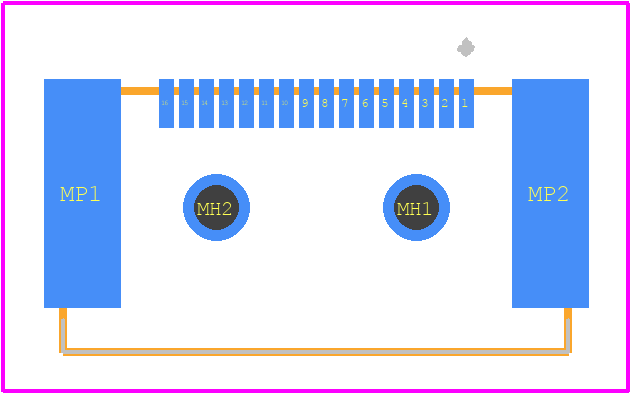 LX60-16S - Hirose PCB footprint - Other - Other - LX60-16S
