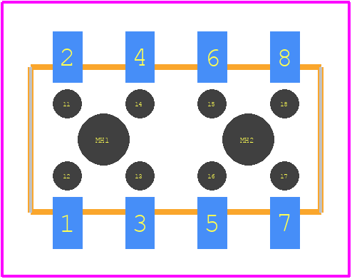 M20-7810445 - Harwin PCB footprint - Other - Other - M20-7810445-3