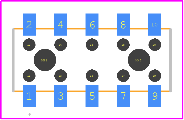 M20-7810545 - Harwin PCB footprint - Other - Other - M20-7810545-6