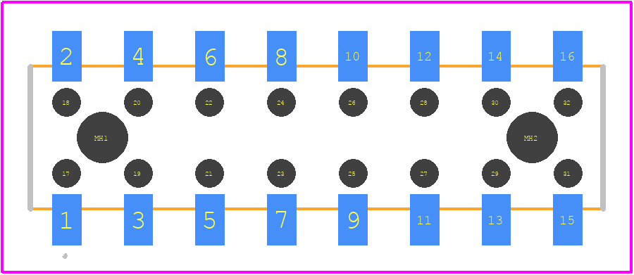 M20-7810845 - Harwin PCB footprint - Other - Other - M20-7810845-2
