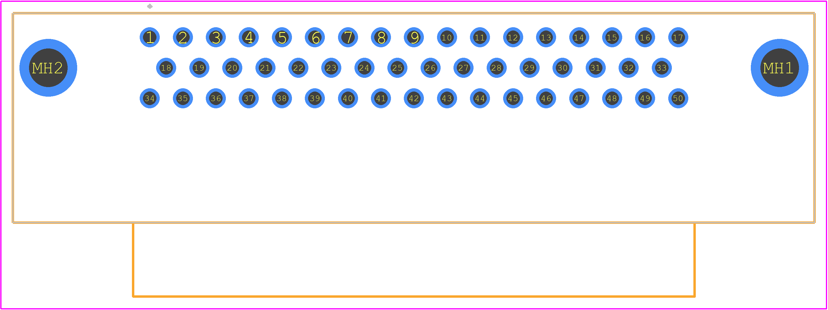 09665627811 - HARTING PCB footprint - Other - Other - 09665627811
