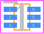 PE42421SCAA-Z - Peregrine Semiconductor PCB footprint - SOT23 (6-Pin) - SOT23 (6-Pin) - PE42421SCAA-Z