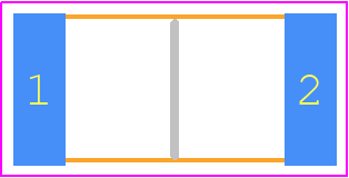 CRHV2512AF100MFKE5 - Vishay PCB footprint - Resistor Chip - Resistor Chip - CRHV2512
