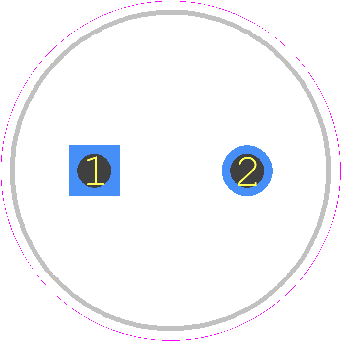 MCKSK400M470I30S - Multicomp Pro PCB footprint - Capacitor, Polarized Radial Diameter - Capacitor, Polarized Radial Diameter - 2G
