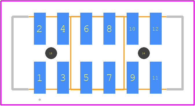 87832-1206 - Molex PCB footprint - Other - Other - 87832-1206-1