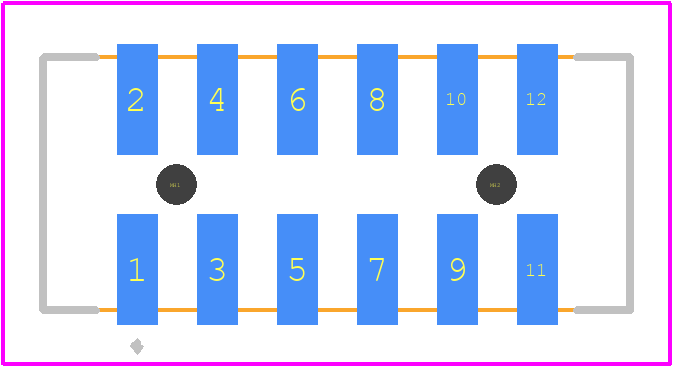 87832-1221 - Molex PCB footprint - Other - Other - 87832-1221-1