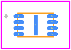 SST26WF040BT-104I/NP - Microchip PCB footprint - Other - Other - 8-Lead Plastic Ultra Thin Small Outline No Lead Package (PRX) - 2x3 mm Body [USON]