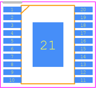 TPS92601QPWPRQ1 - Texas Instruments PCB footprint - Small Outline Packages - Small Outline Packages - PWP(PDSO-G20)