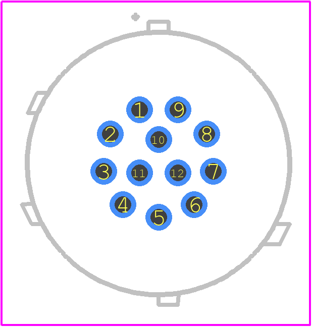 HR10A-10R-12SB(71) - Hirose PCB footprint - Other - Other - HR10A-10R-12SB(71)-1
