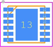 MAX17710GB+T - Analog Devices PCB footprint - Small Outline No-lead - Small Outline No-lead - TDFN-EP_1