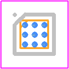 NCP2820FCT1G - onsemi PCB footprint - BGA - BGA - 9 PIN FLIP−CHIP 1.45x1.45x0.596