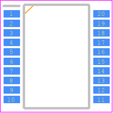 BA3131FS-E2 - ROHM Semiconductor PCB footprint - Small Outline Packages - Small Outline Packages - SSOP-A20