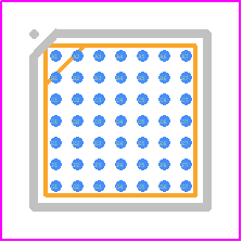 MAX98090BEWJ+T - Analog Devices PCB footprint - BGA - BGA - W493G3+1-2