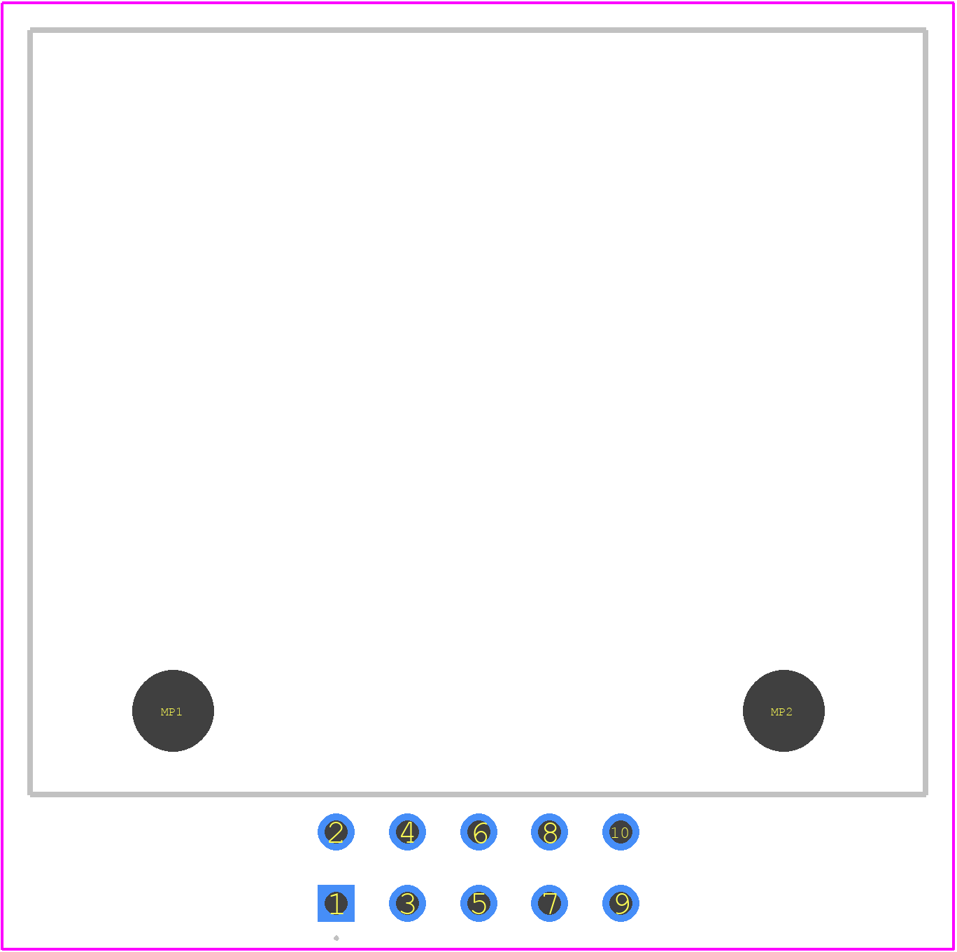HIF3BA-10PA-2.54WB(71) - Hirose PCB footprint - Other - Other - HIF3BA-10PA-2.54WB(71)-7