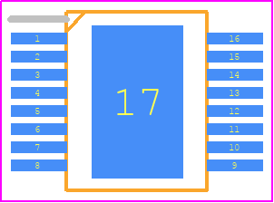 L99MC6TR - STMicroelectronics PCB footprint - Small Outline Packages - Small Outline Packages - PowerSSO-16.