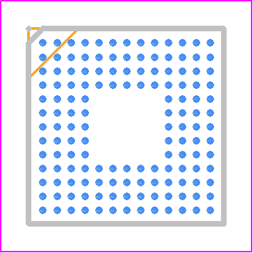 EPM570ZM144C7N - Intel PCB footprint - BGA - BGA - 144-Pin Micro FineLine Ball-Grid Array (MBGA)