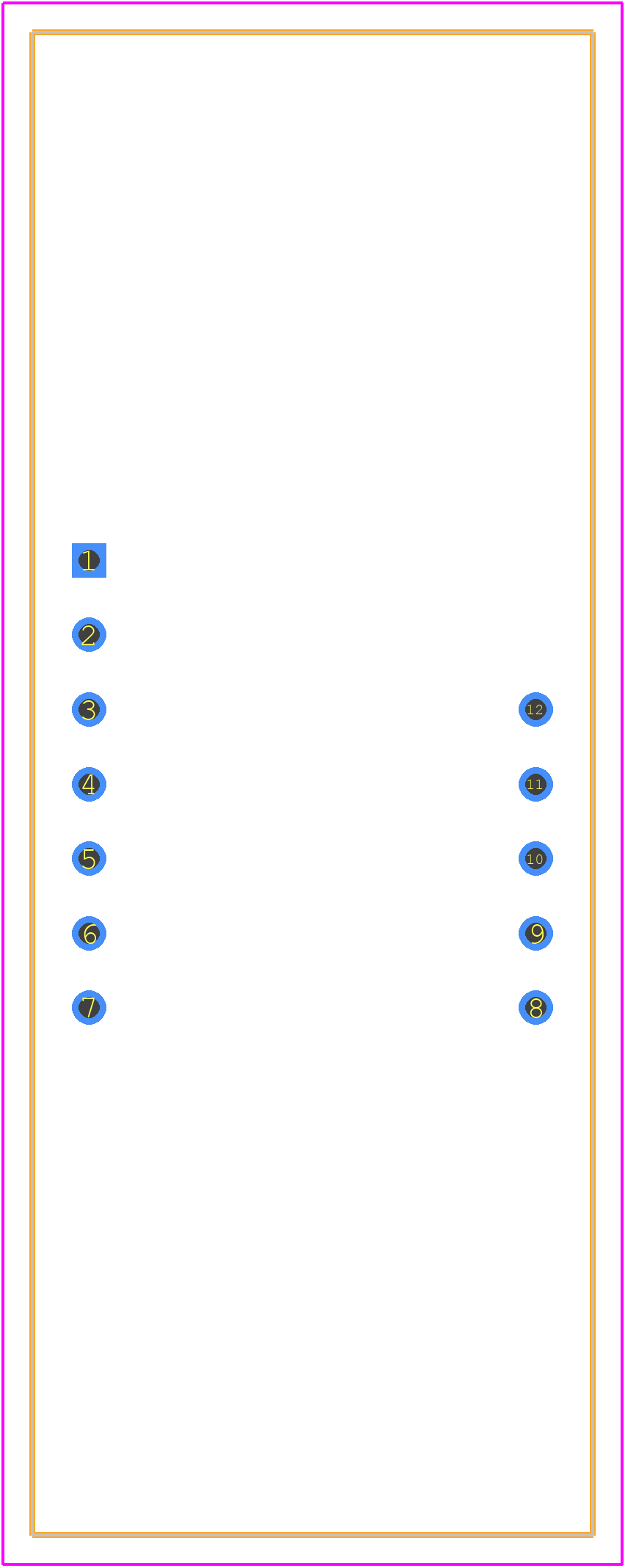 HDSP-B10G - Avago Technologies PCB footprint - Other - Other - HDSP-B10G