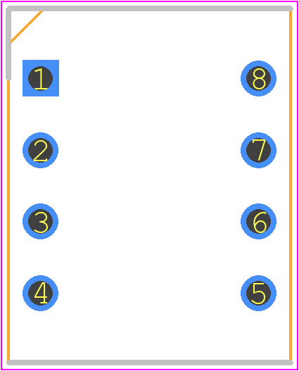 206-4ST - CTS PCB footprint - Dual-In-Line Sockets - Dual-In-Line Sockets - 206-4ST
