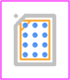 TPS61050YZGT - Texas Instruments PCB footprint - BGA - BGA - yzg (r-xbga-n12)-